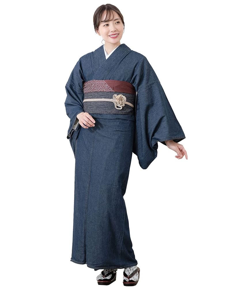Amazon | [SOUBIEN] (ソウビエン) デニム着物 洗える着物 デニム